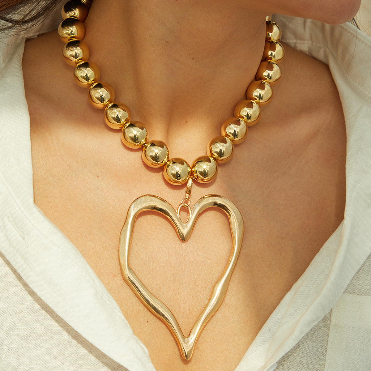 European Fashion Love Pendant Necklace | Exaggerated Design