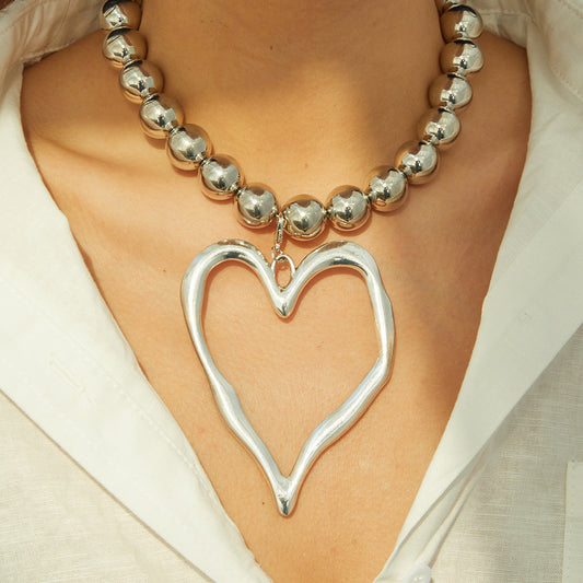 European Fashion Love Pendant Necklace | Exaggerated Design