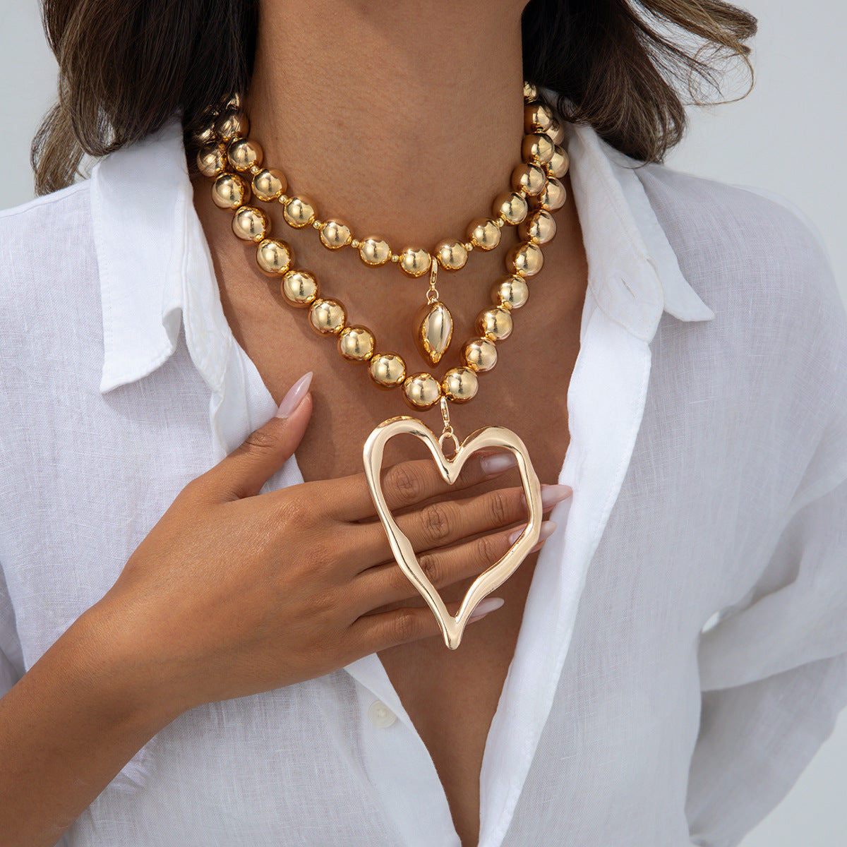 European Fashion Love Pendant Necklace | Exaggerated Design